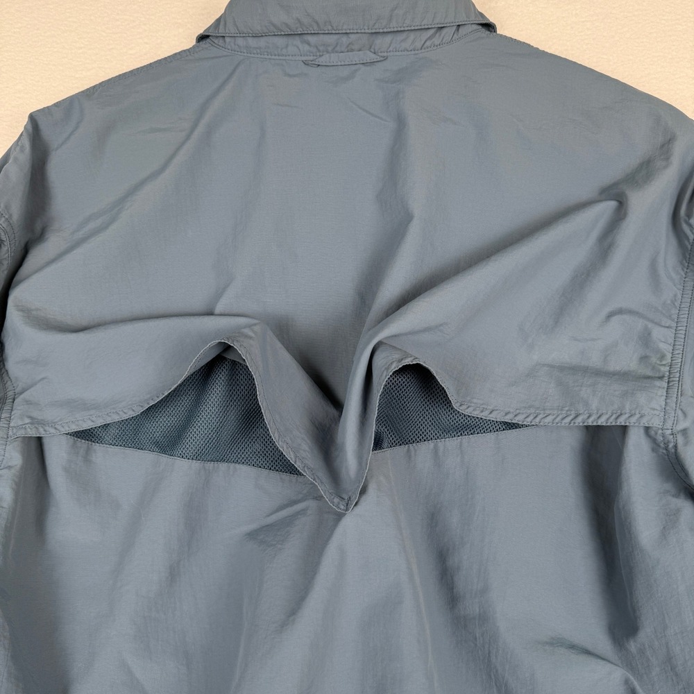 Campmor Nylon Shirt Mens L Vented Roll Up Sleeve Chest Pockets Lightweight - Picture 7 of 10